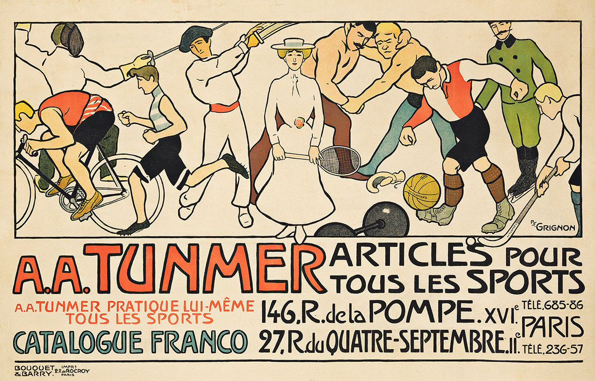 P.F. GRIGNON (DATES UNKNOWN). A.A. TUNMER & Co. Circa 1900. 25x39 inches, 63½x99 cm. Bouquet & Barry, Paris.